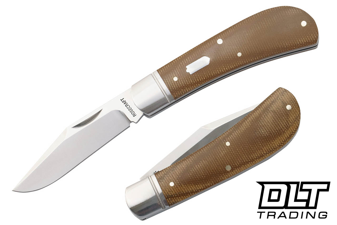 RoseCraft Blades Hatchie River Jack - Light Brown Micarta - DLT