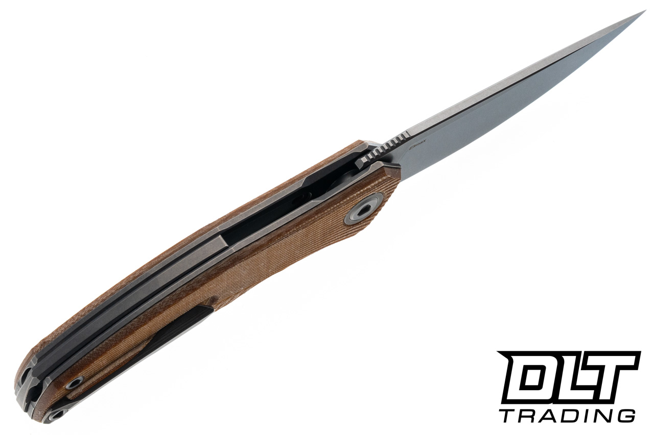 Shirogorov Q95 Ursus MRBS - Stonewashed Elmax Blade - Light Brown