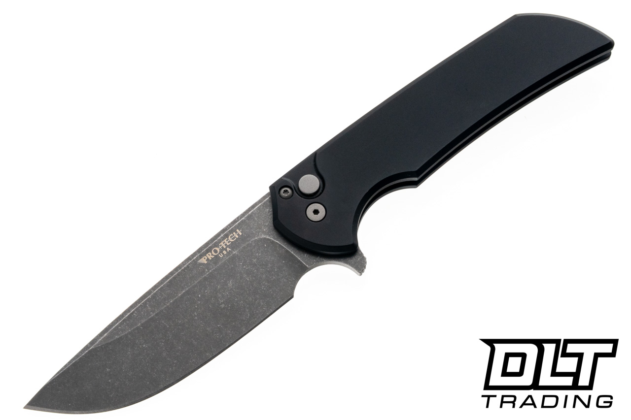 Pro-Tech Mordax - Black Handle - Acid Washed 20CV Blade - DLT Trading