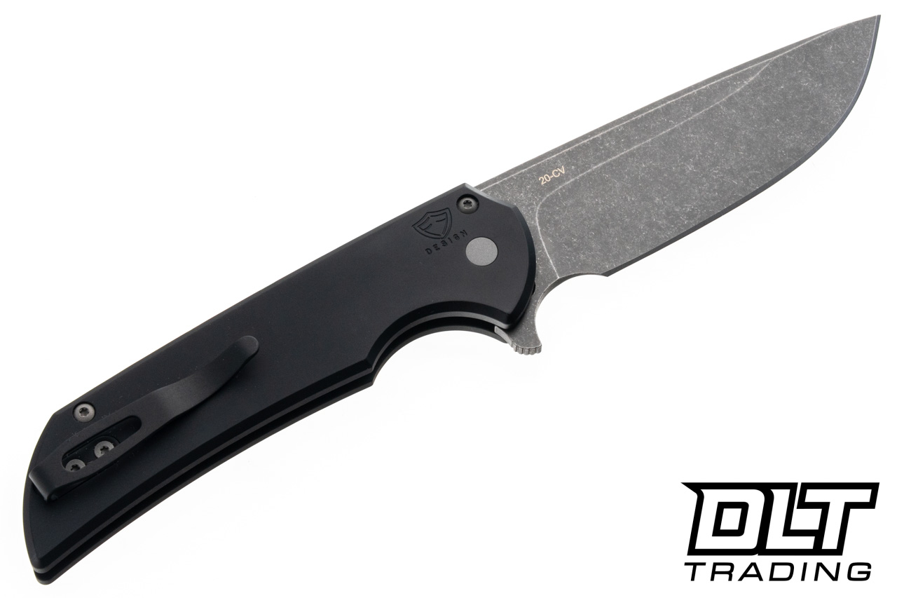 Pro-Tech Mordax - Black Handle - Acid Washed 20CV Blade - DLT Trading