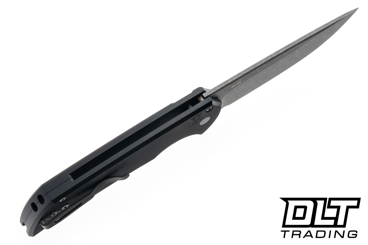 Pro-Tech Mordax - Black Handle - Acid Washed 20CV Blade - DLT Trading