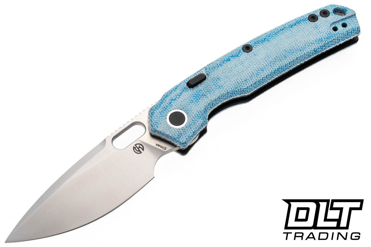 【中古】 Da Budget Psykovsky Vosteed Psyop - Blue Micarta - Satin Elmax Blade - DLT Trading