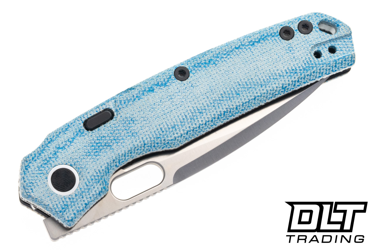 Vosteed Psyop - Blue Micarta - Satin Elmax Blade - DLT Trading