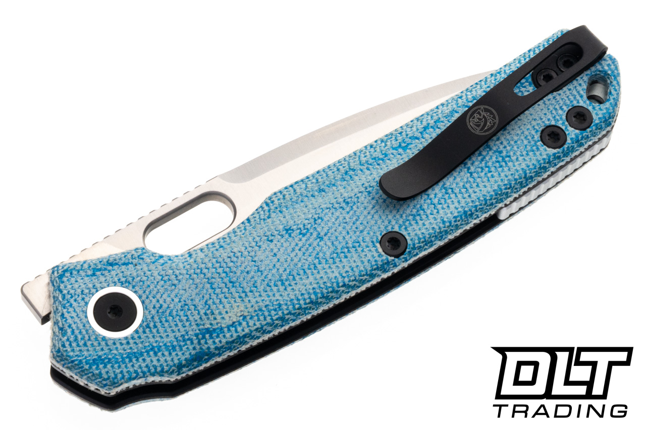 Vosteed Psyop - Blue Micarta - Satin Elmax Blade - DLT Trading