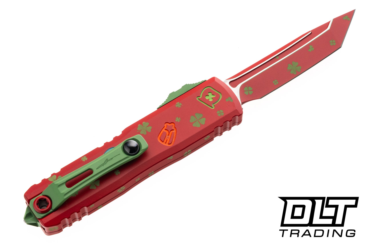 Microtech 12334-1SPDS UTX-85 Gen IV T/E - St. Patrick's Day Handle