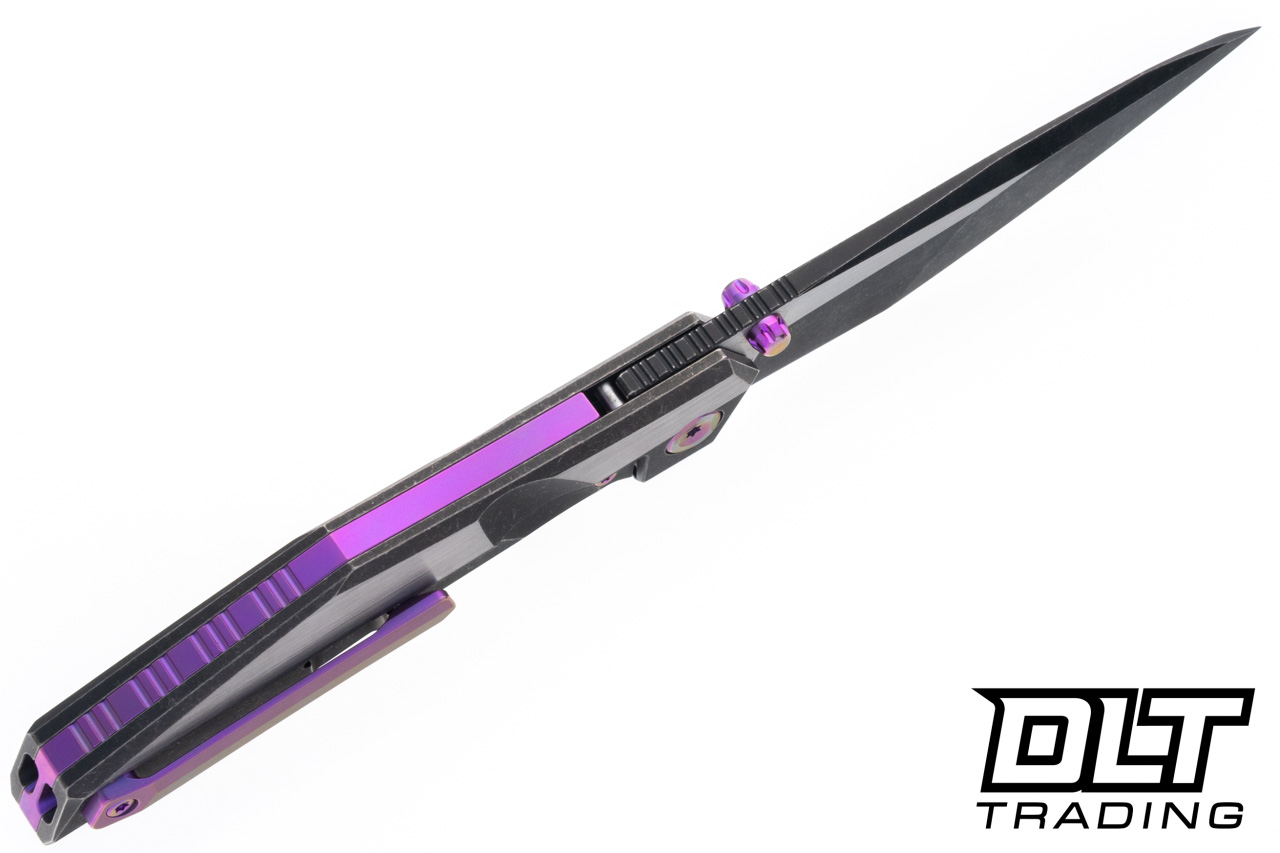Poikilo Blade Komodo S - Titanium Handle - Purple Accents - Dark