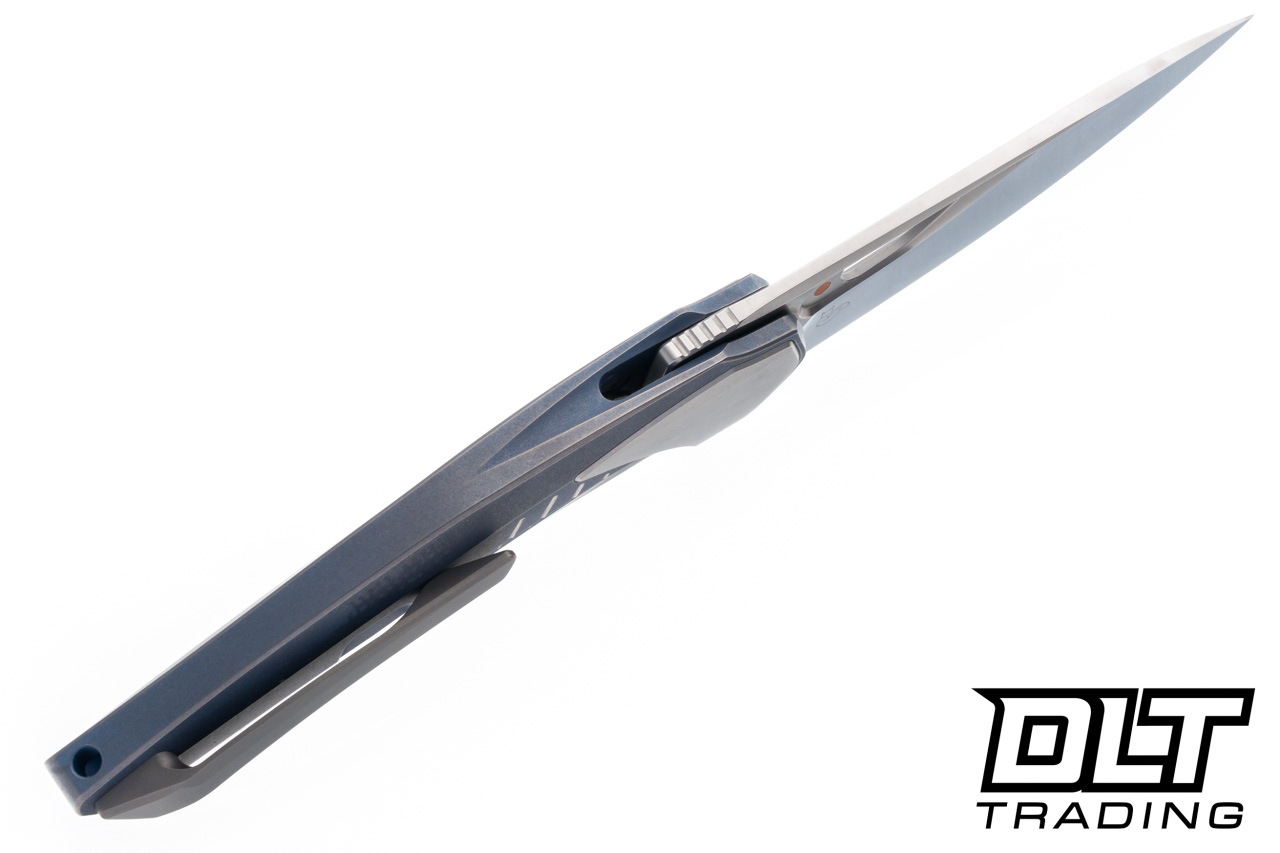 Poikilo Blade VK-Zame Shark S2 - Blue Titanium Handle - Ti Inlay