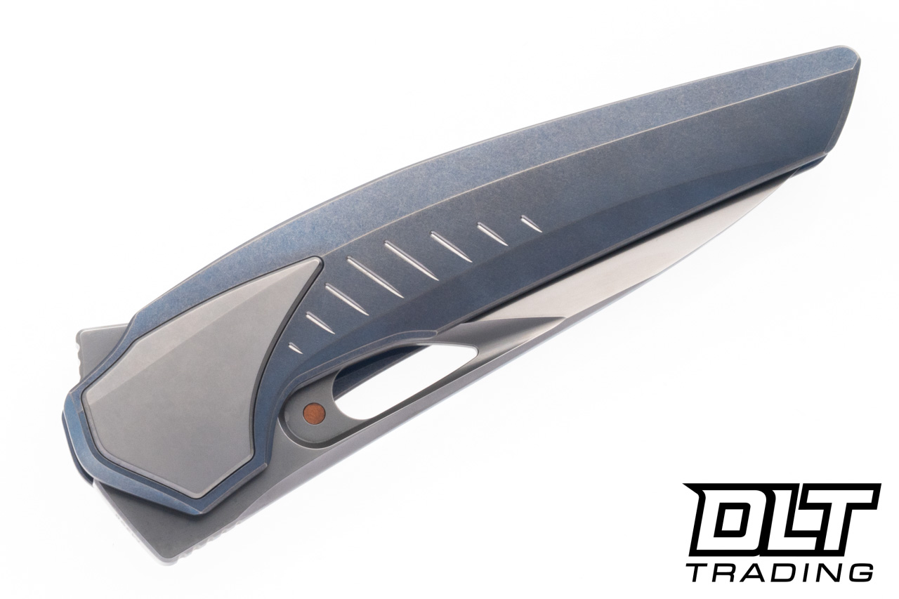 Poikilo Blade VK-Zame Shark S2 - Blue Titanium Handle - Ti Inlay