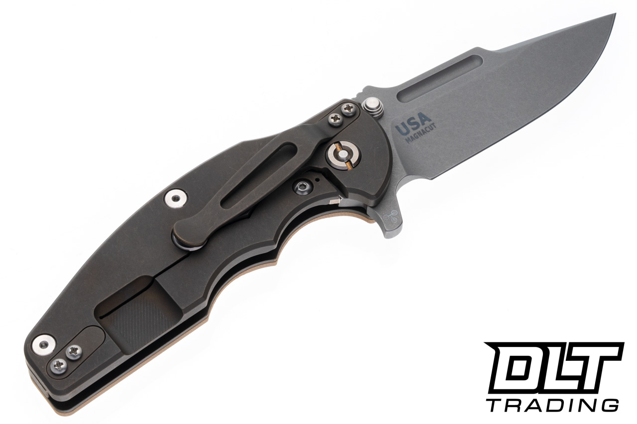 Hinderer Jurassic Frontier Clip Point MagnaCut - Battle Bronze
