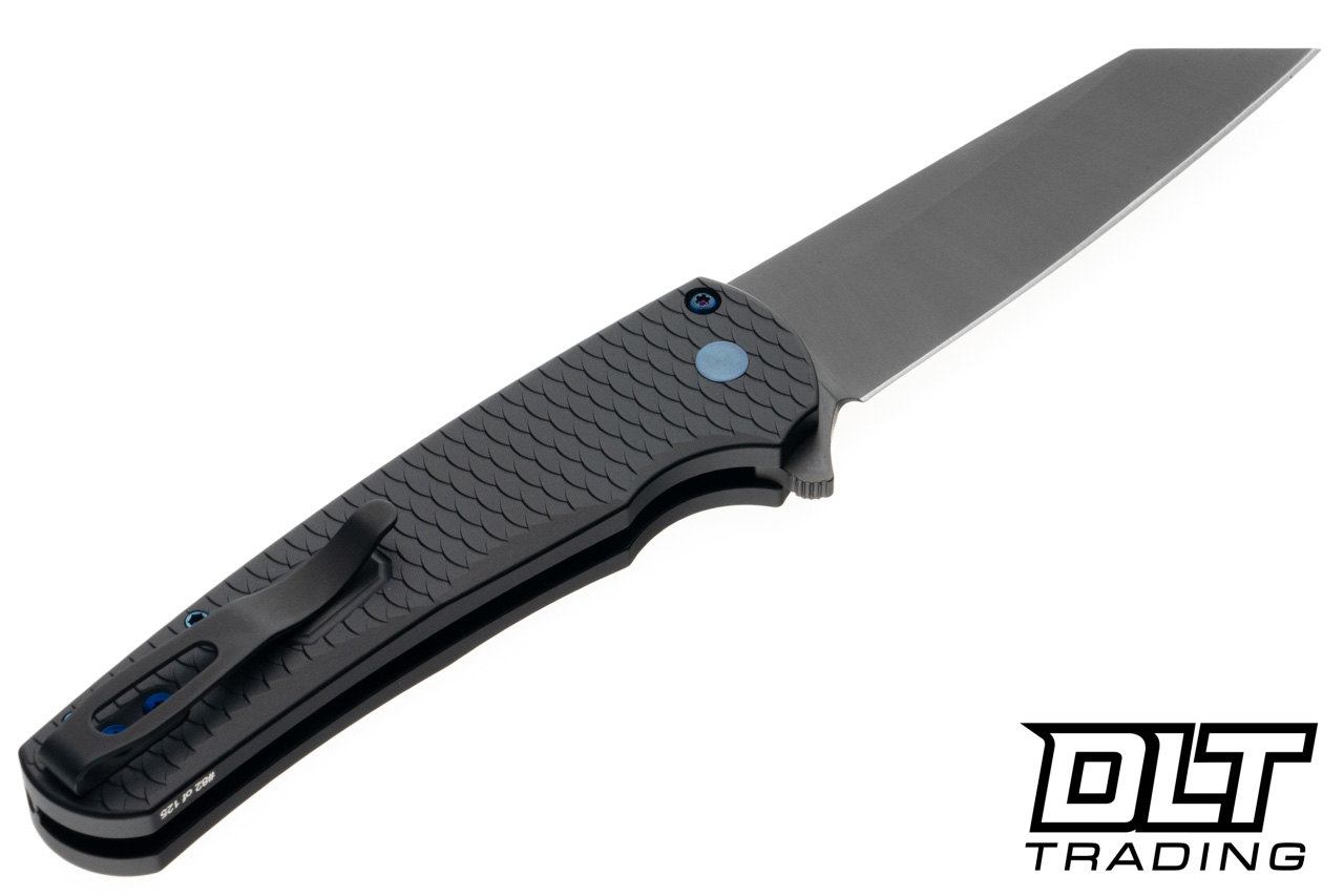 Pro-Tech Malibu Reverse Tanto - Black Dragon Scale Handle - Smoky
