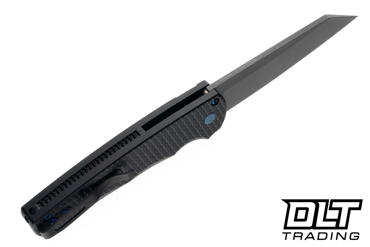 Pro-Tech Malibu Reverse Tanto - Black Dragon Scale Handle - Smoky