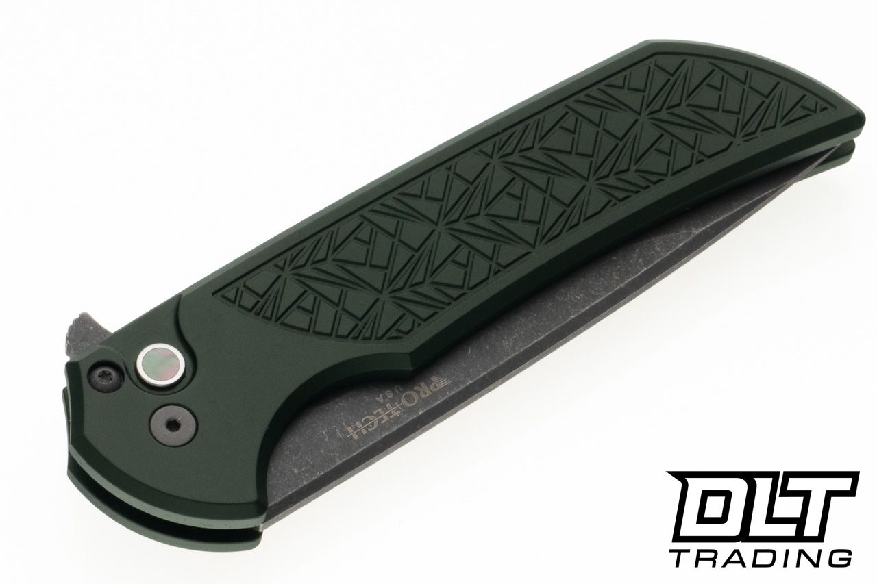 Pro-Tech Mordax - Green Nexus Textured Handle - Acidwashed 20CV