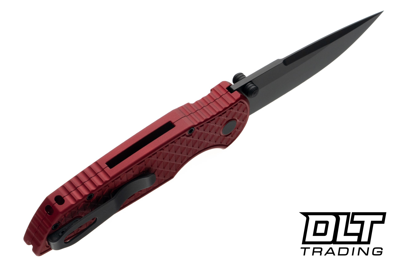 Pro-Tech TR-3 Integrity - Red Relic Textured Handle - Black DLC