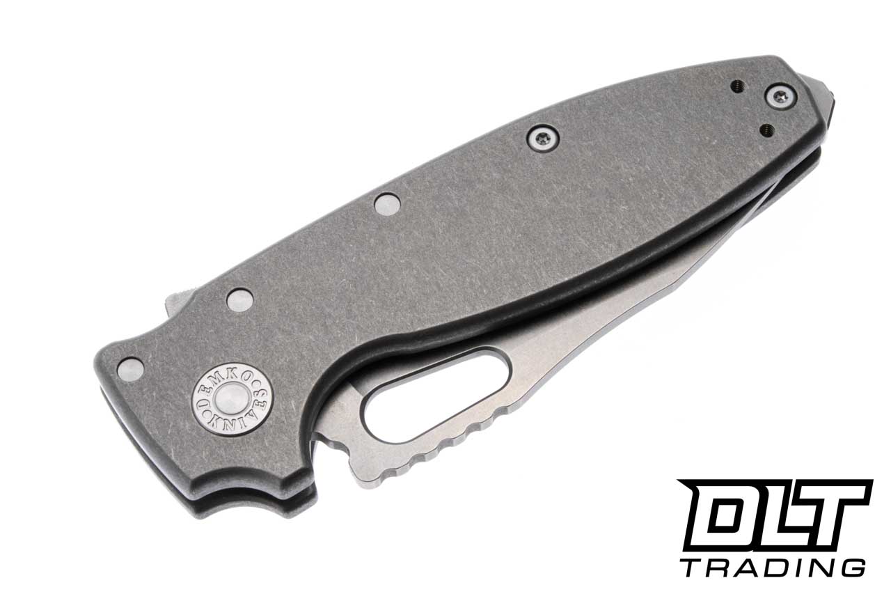Demko Shark-A-Tac - Smooth Titanium - Stonewash MagnaCut Blade