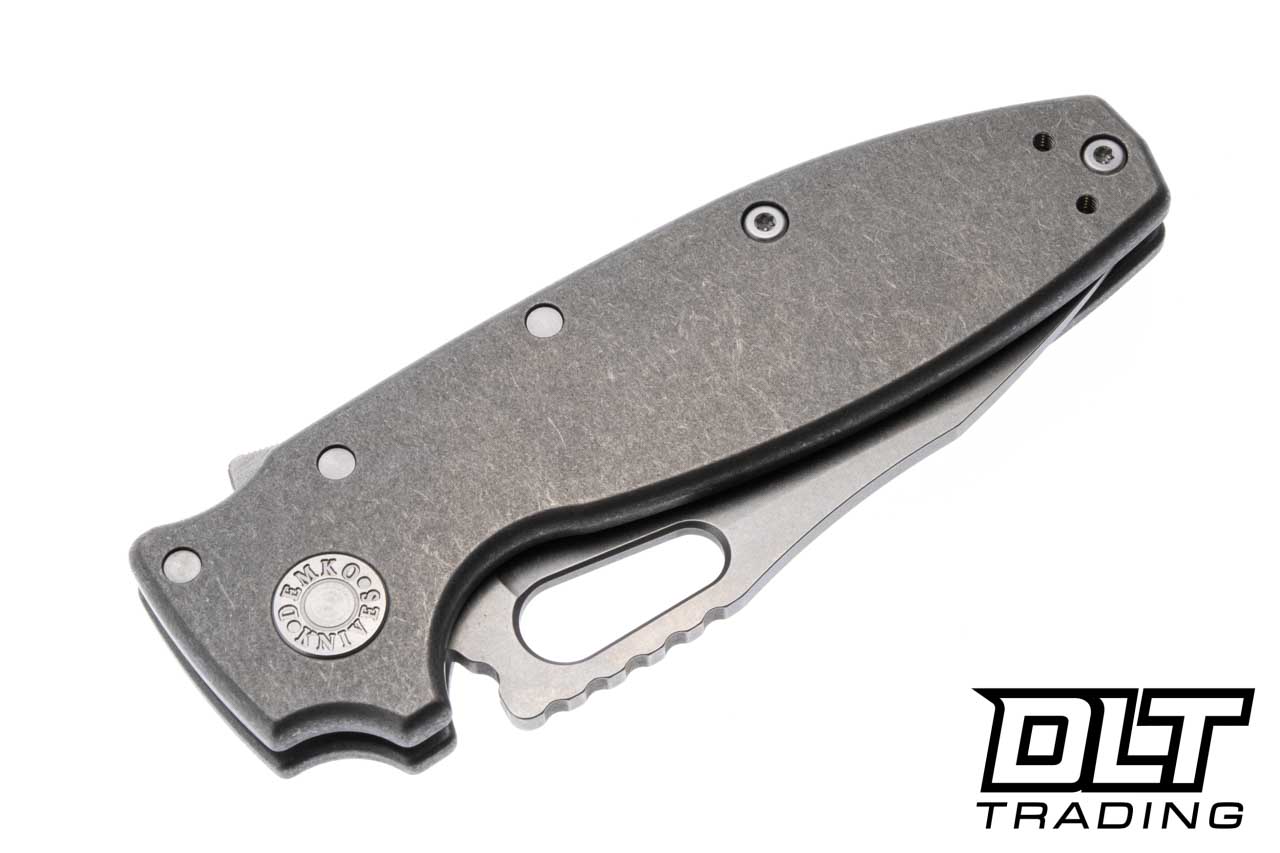 Demko Shark-A-Tac - Smooth Titanium - Stonewashed MagnaCut Blade