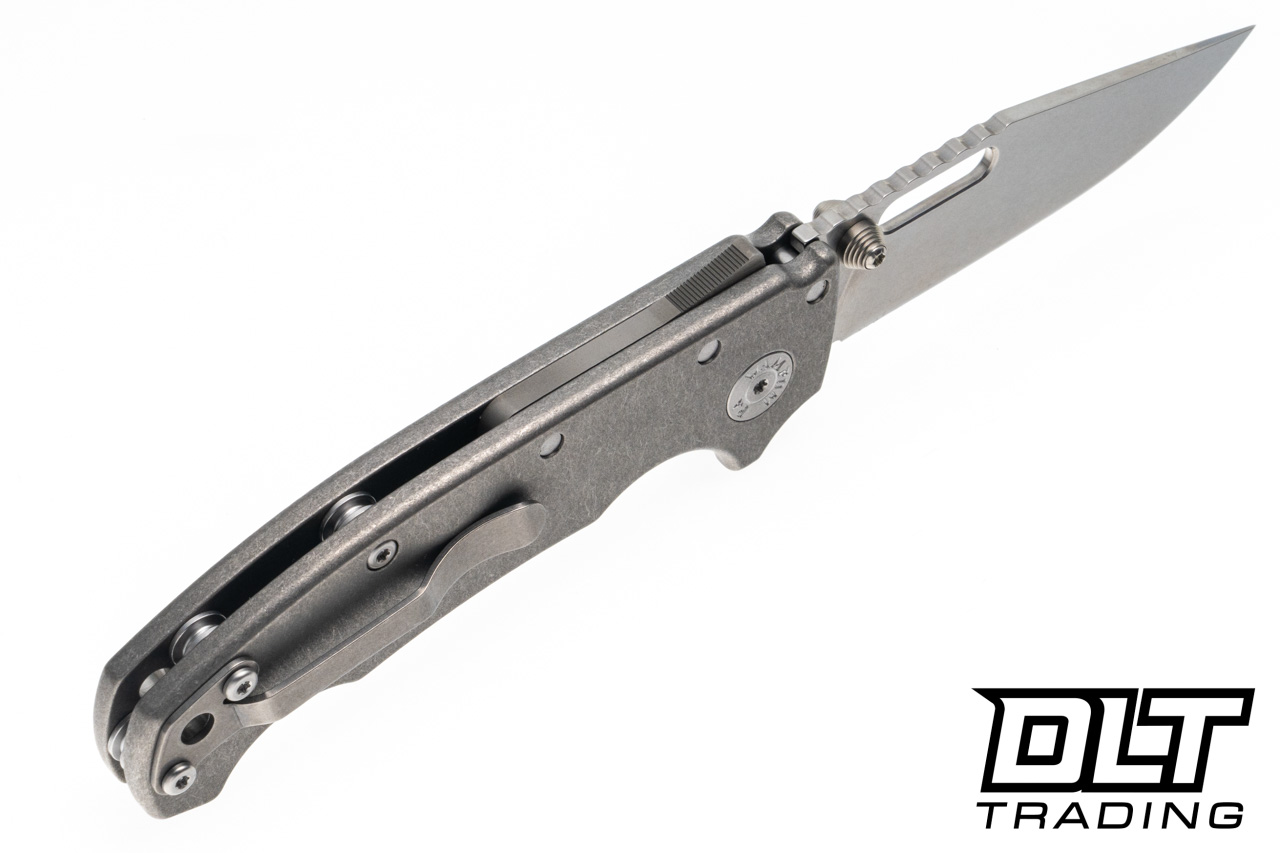Demko AD20I Slim - Nitro-X7 Clip Point Blade - Smooth Titanium