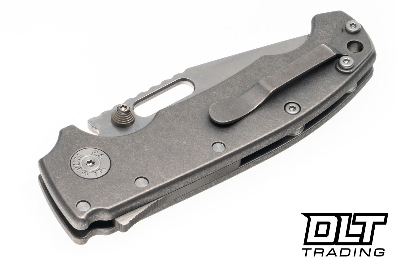Demko AD20I Slim - Nitro-X7 Clip Point Blade - Smooth Titanium