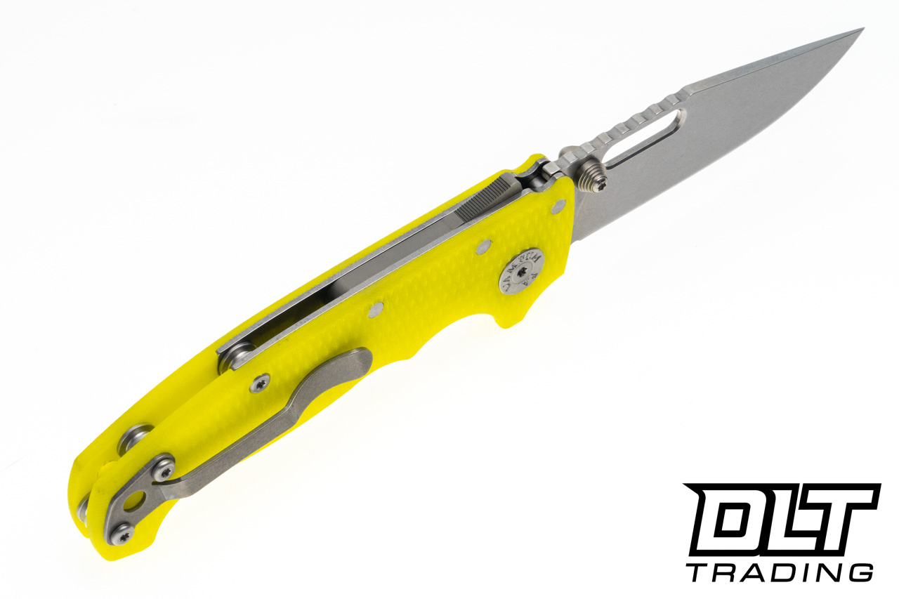 Demko AD20I Slim - Nitro-X7 Clip Point Blade - Dayglow G-10 - DLT