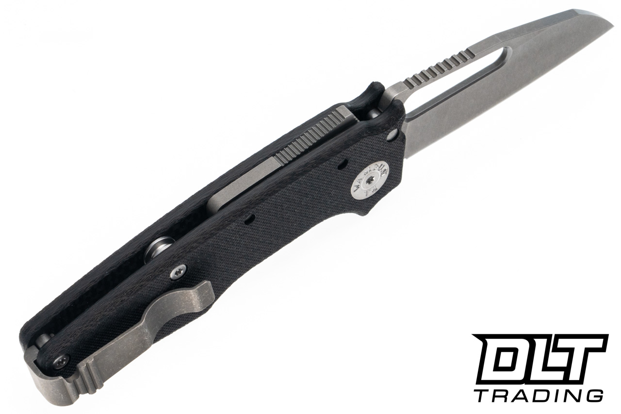 Demko AD22 - Shark Lock Stonewash MagnaCut Blade - Carbon Fiber