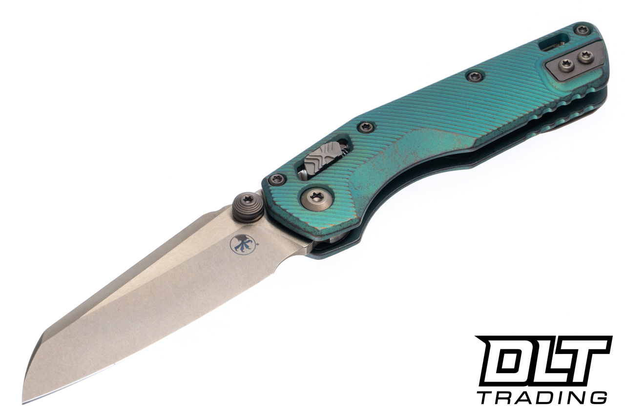 Microtech 210M-13FLMS2 MSI Mini Ram-Lok - Antique Green Fluted