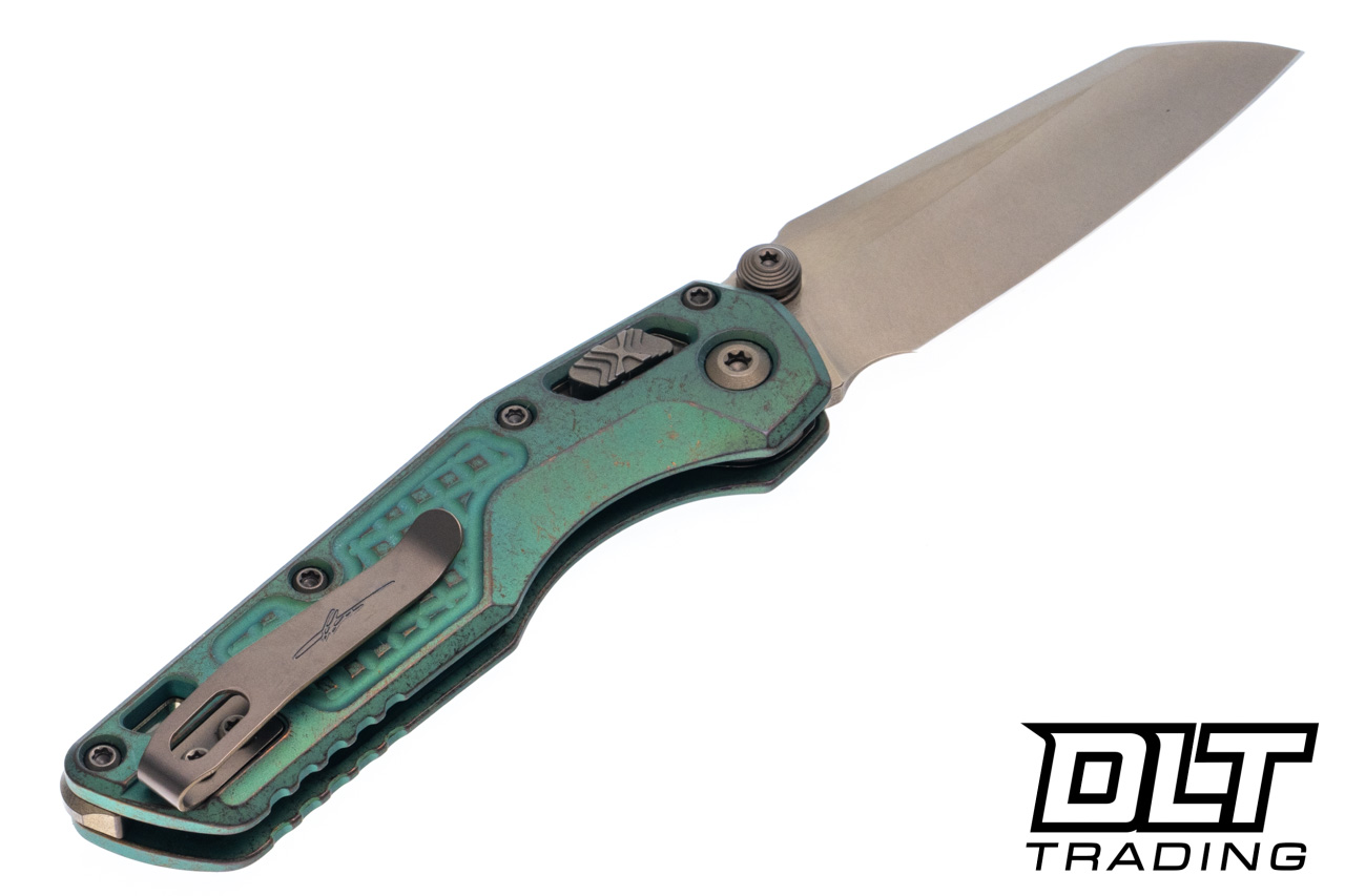 Microtech 210M-13FRMS2 MSI Mini Ram-Lok - Antique Green Frag