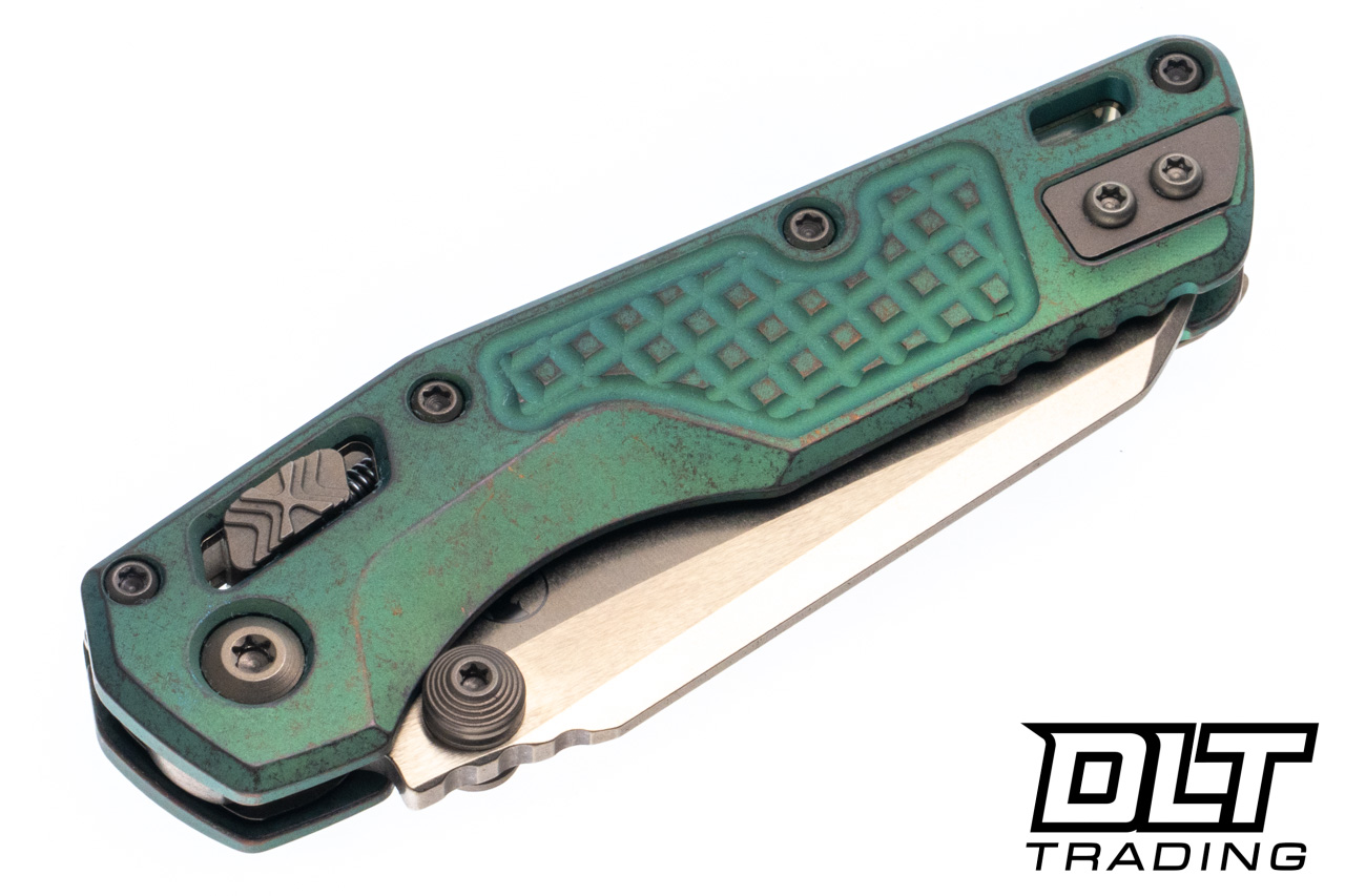 Microtech 210M-13FRMS2 MSI Mini Ram-Lok - Antique Green Frag