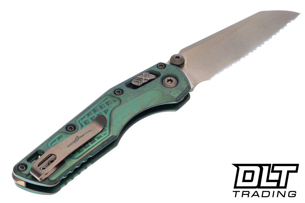 Microtech 210M-15FRMS2 MSI Mini Ram-Lok - Antique Green Frag