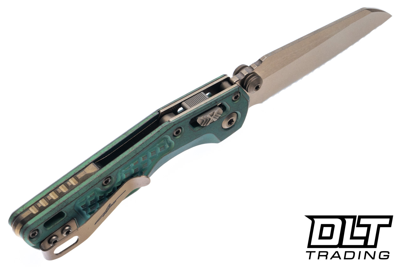 Microtech 210M-15FRMS2 MSI Mini Ram-Lok - Antique Green Frag