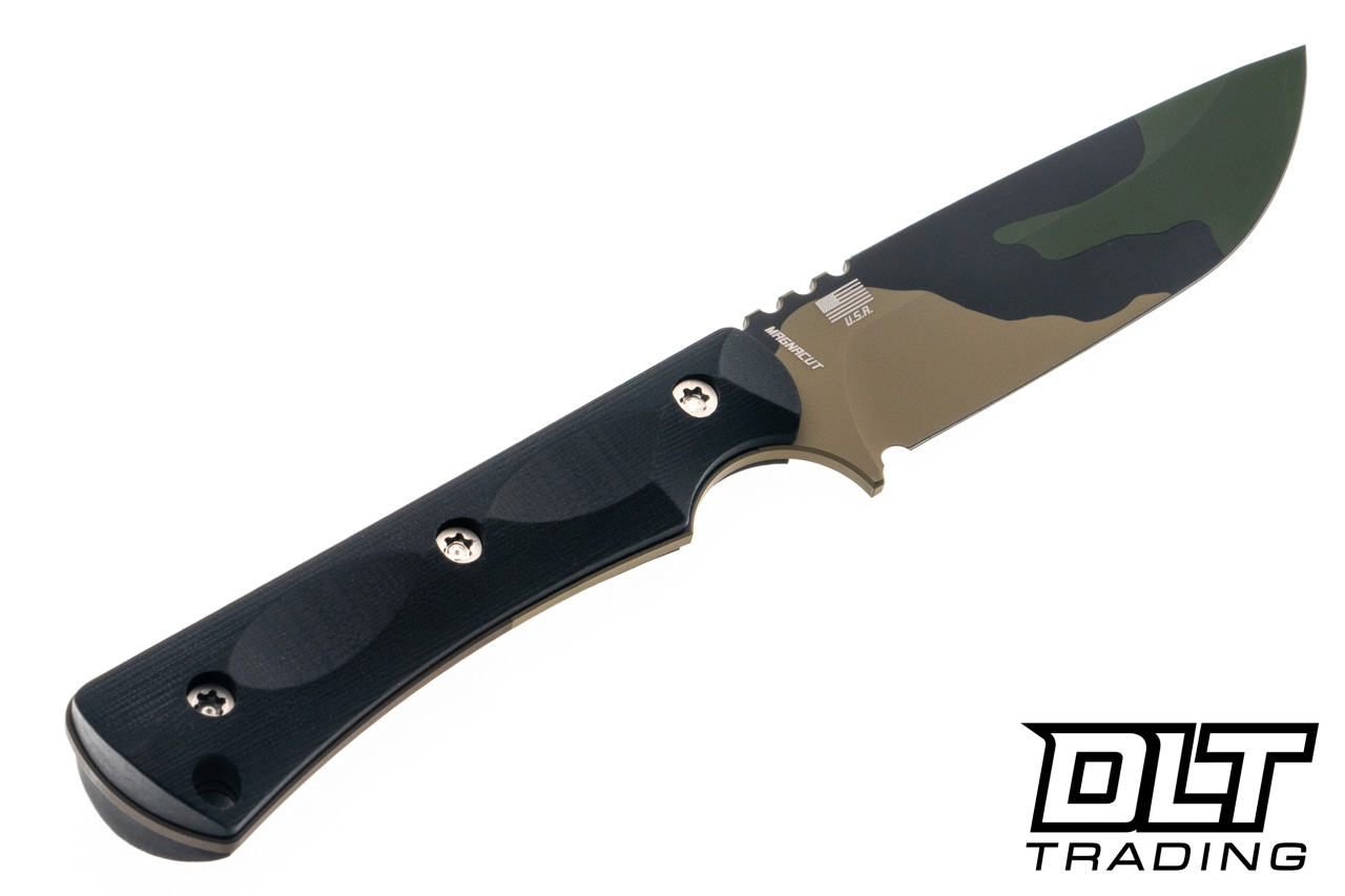 McNees FX Ridge Runner - Black G-10 - Woodland Camo Cerakote - DLT