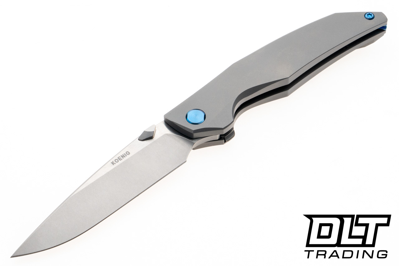 Koenig Xenon - Blasted Titanium - Burnished Blade - Polished Flats