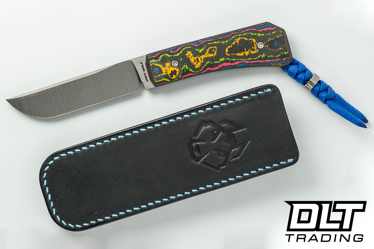 Jack Wolf Pioneer FIXedc - 80's CamoCarbon - Belt Satin S90V Blade