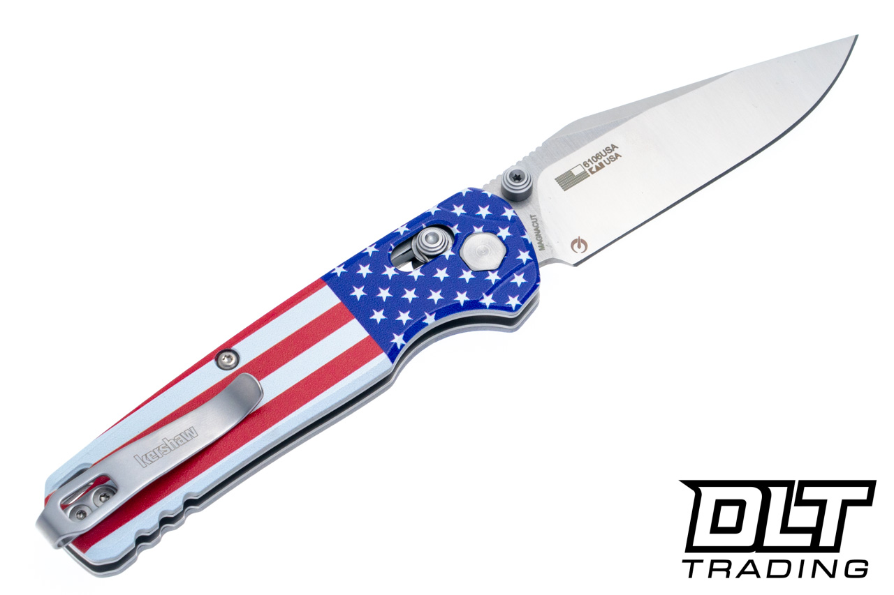 Kershaw Bel Air 6106USA - USA Flag Aluminum Handle - Stonewash