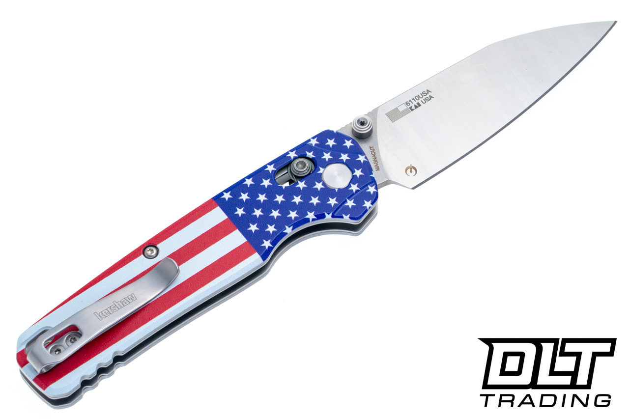 Kershaw Bel Air XL 6110USA - USA Flag Aluminum Handle - Stonewash