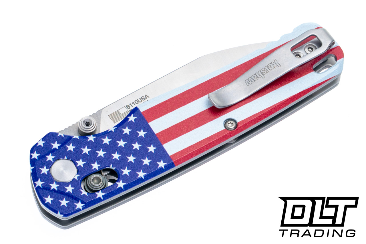 Kershaw Bel Air XL 6110USA - USA Flag Aluminum Handle - Stonewash