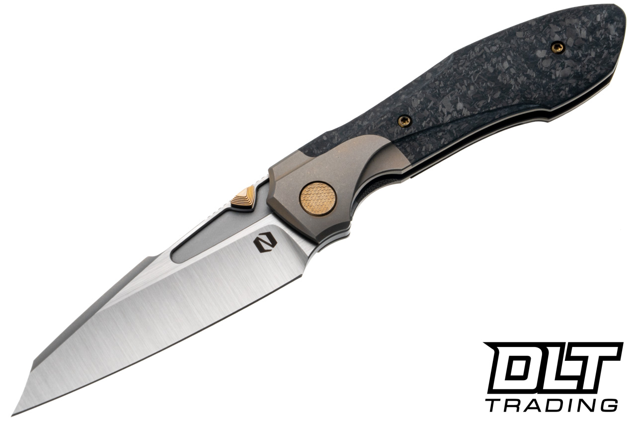 Null Knives Voodoo - Stonewash Bronze Ti - Marbled Carbon Fiber
