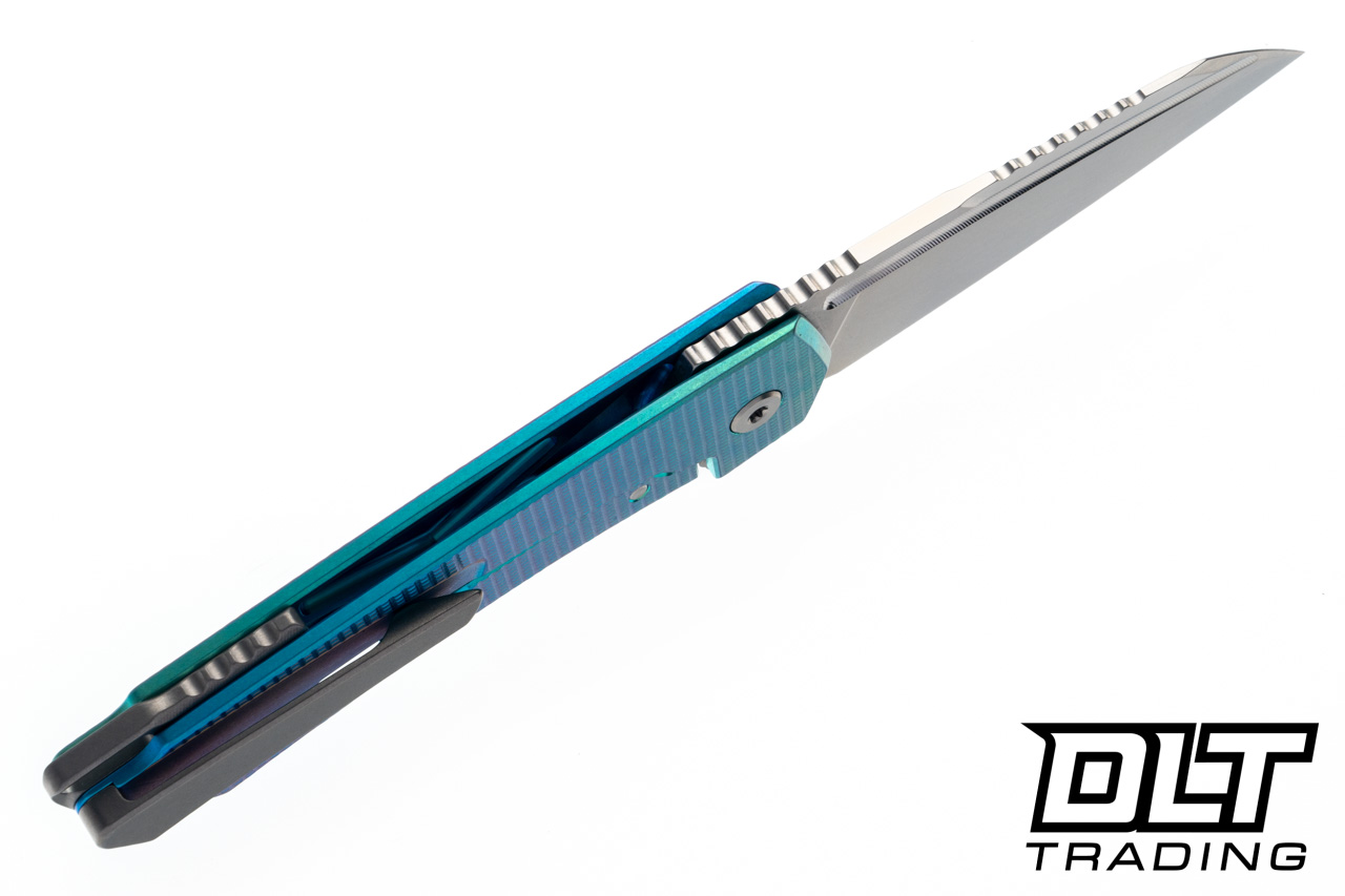 MachineWise Mojave - Aqua Fade Titanium - Stonewash S90V Blade