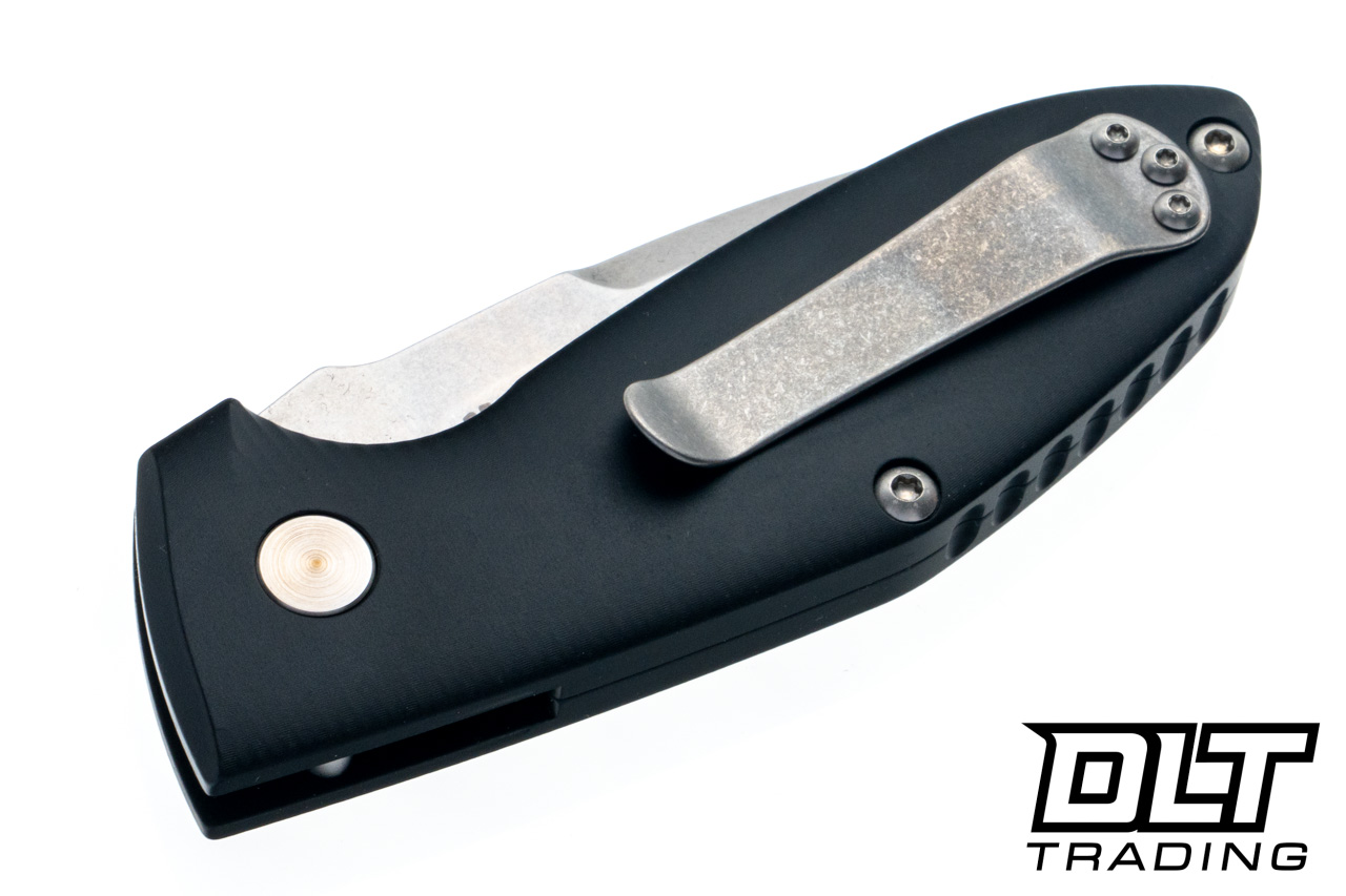 Defiant 7 Alpha - Black Aluminum Handle - Stonewash MaganCut Blade