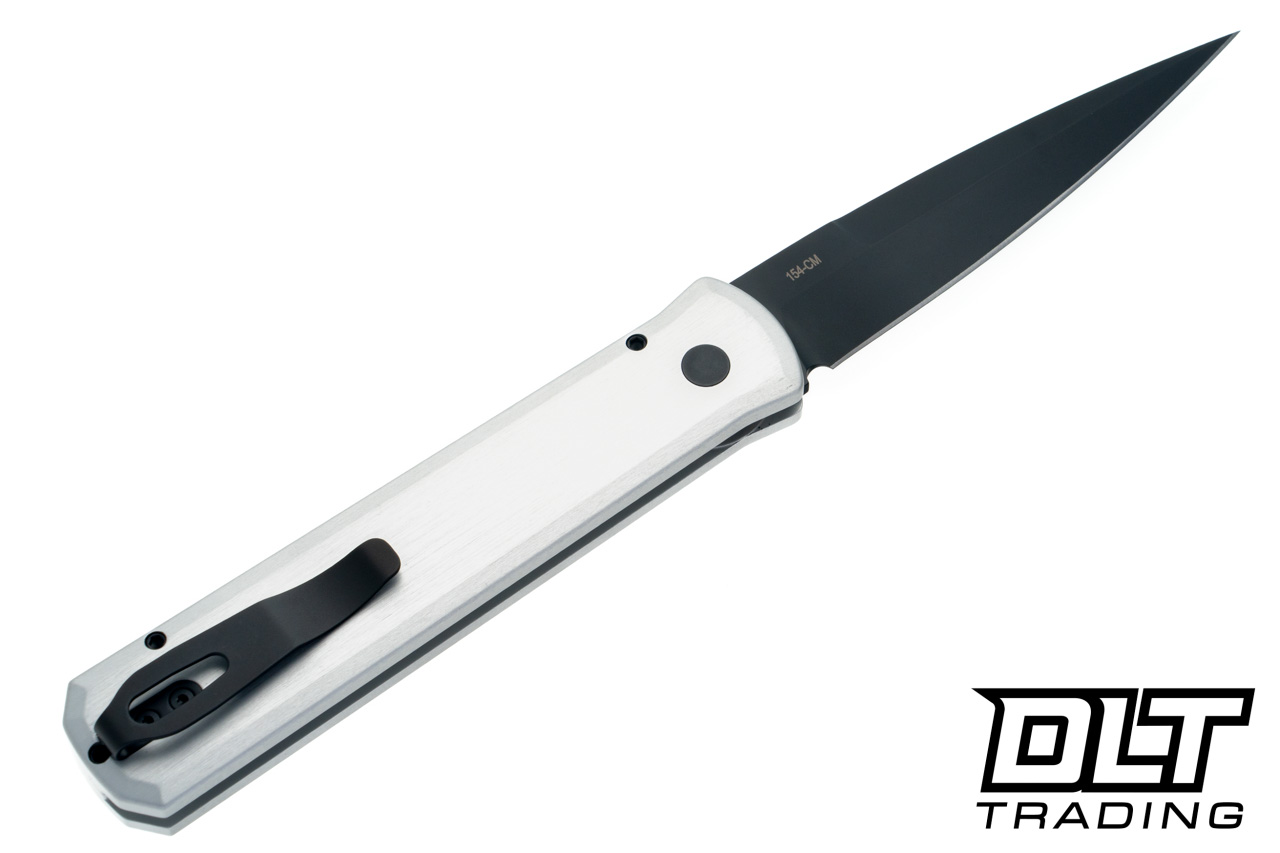 Pro-Tech Godfather - Silver Handle - Black Blade - DLT Trading