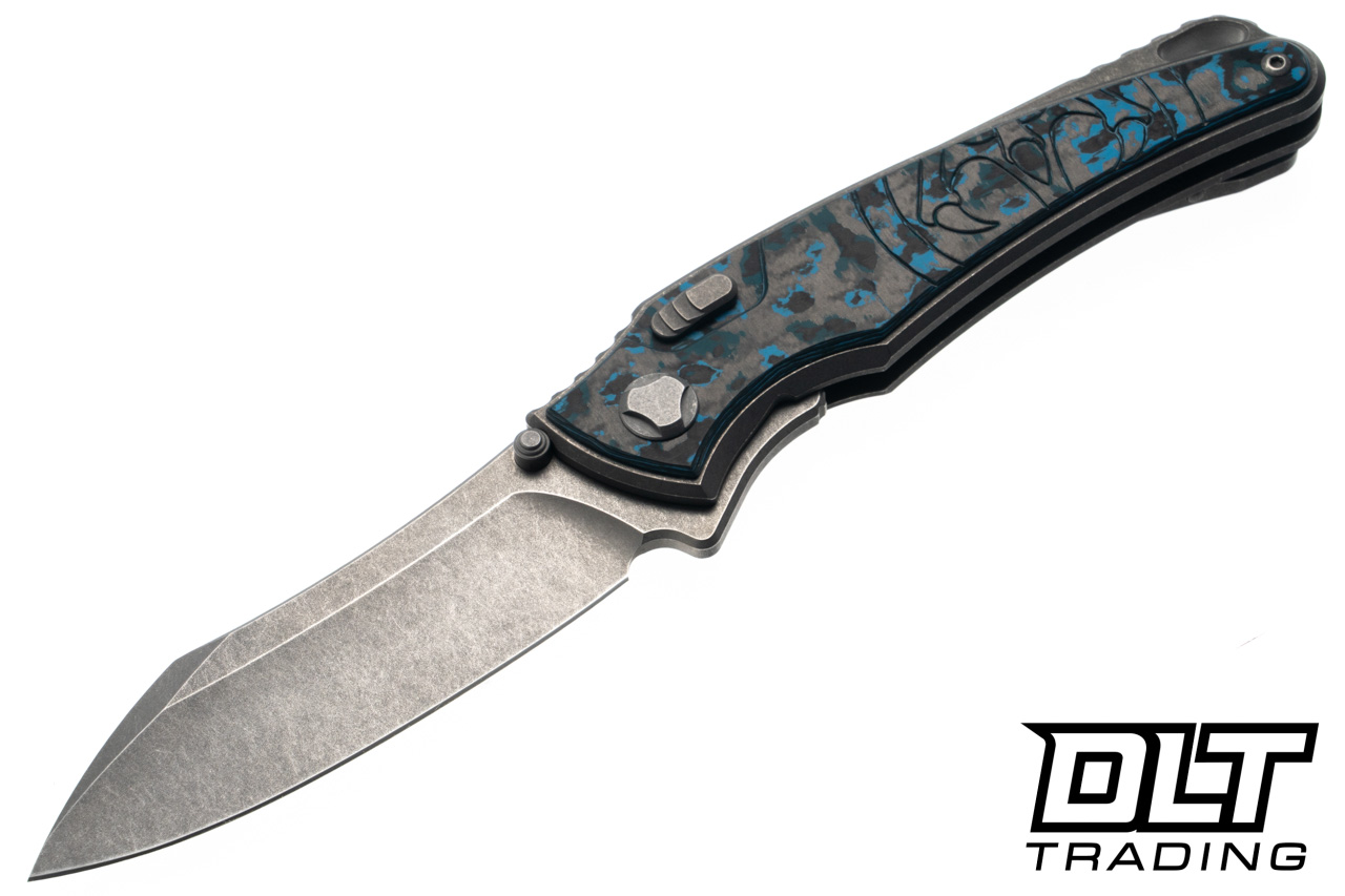 スポーツ TalonKnife Hawk Knives Talon M390 - Titanium Handle - Arctic Storm FatCarbon