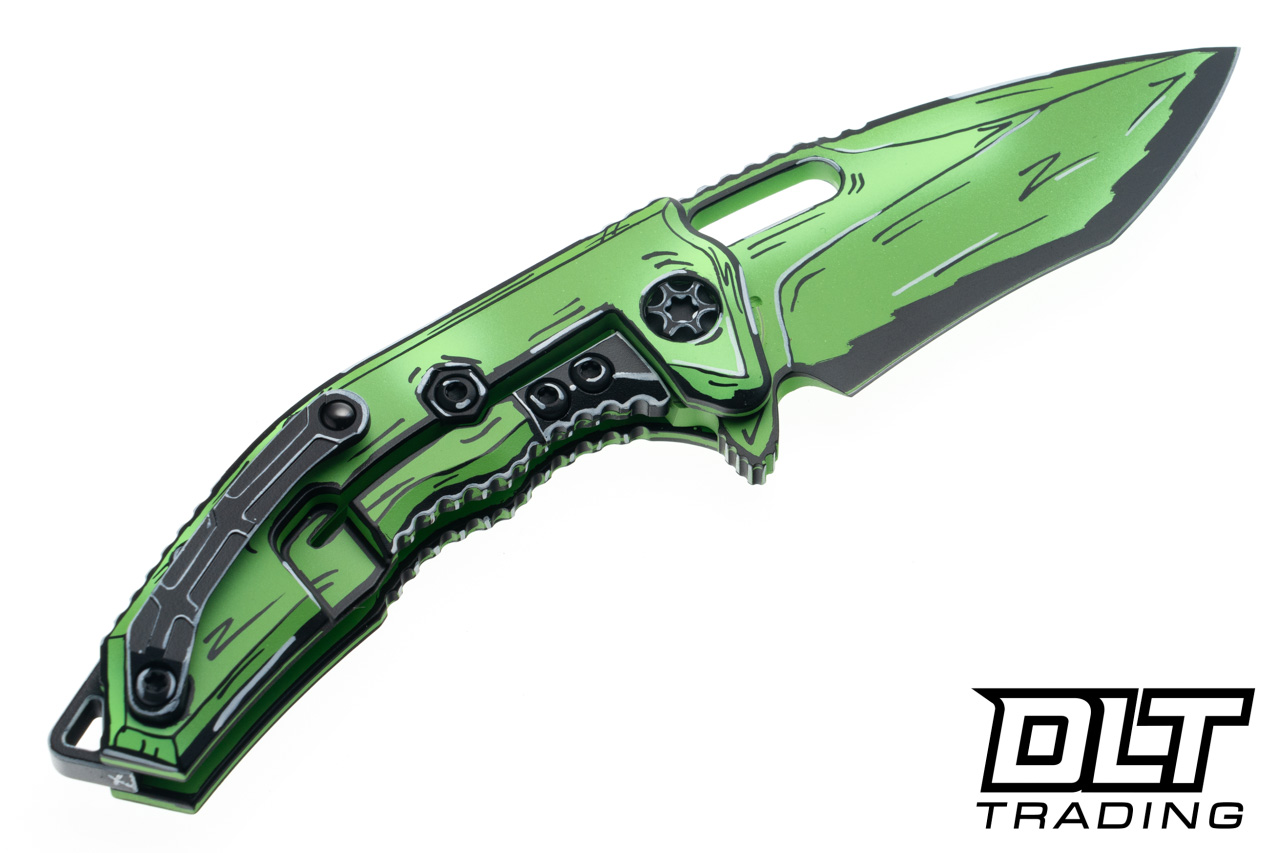 Heretic Medusa Manual - MagnaCut Recurve Blade - Toxic Green Cel