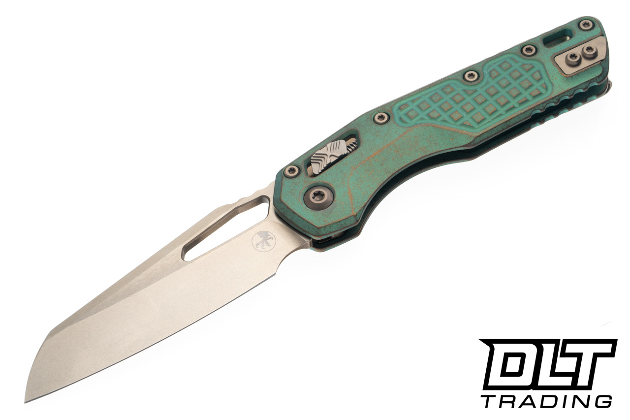 Microtech MSI - Antique Green Titanium Frag Handle - Bronze