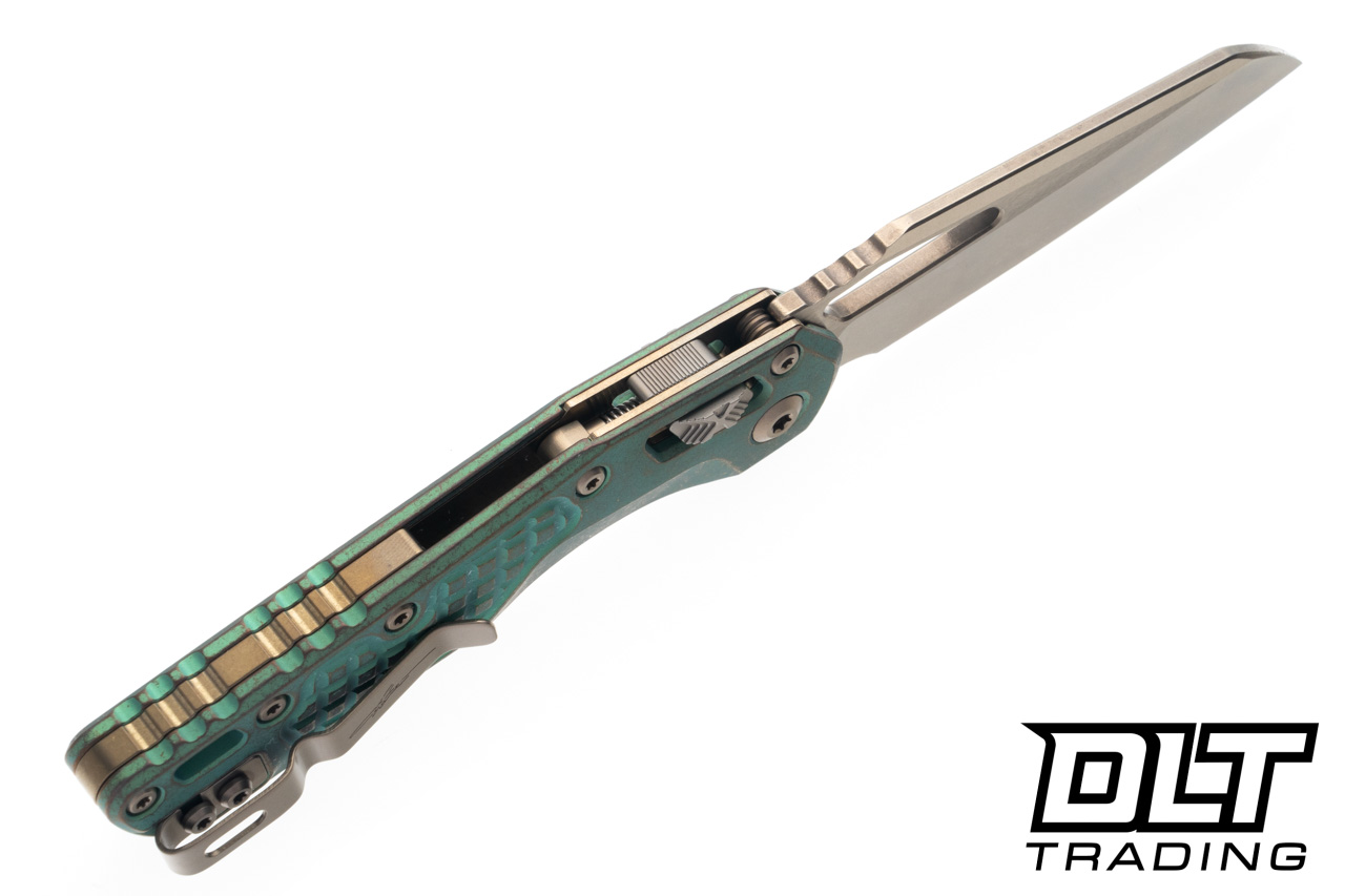 Microtech MSI - Antique Green Titanium Frag Handle - Bronze