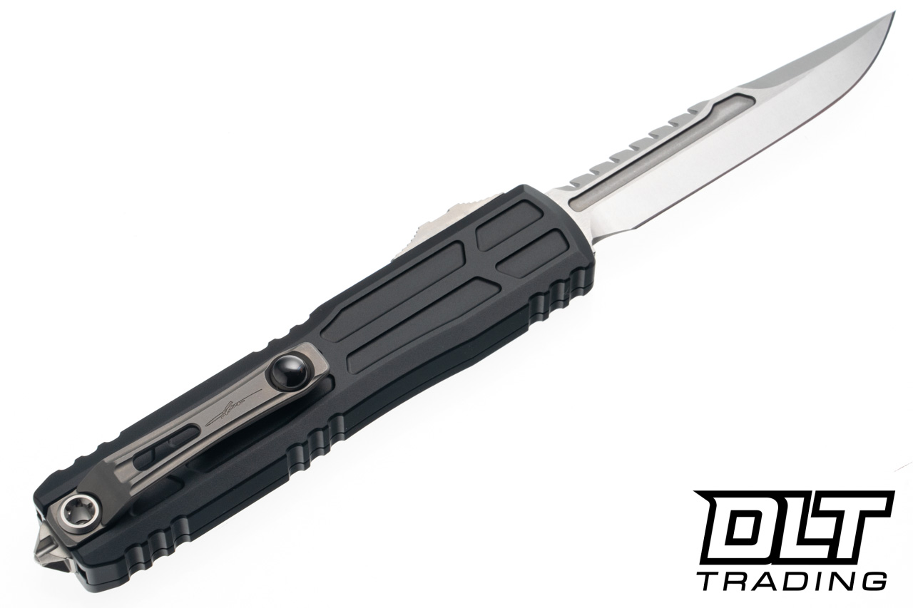 洋楽 T-Elite/Uncut:Raw Microtech Ultratech EX-ZBP Interceptor - Black Handle - Stonewash