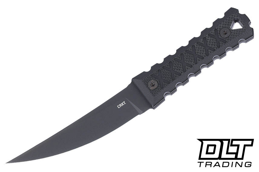 CRKT HZ4 Fixed - Black Textured G-10 - Titanium Nitride SK-5 Blade