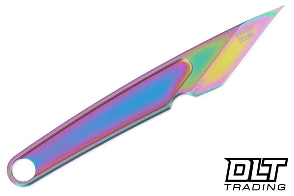 CRKT HandTi Fixed - Iridescent Titanium - Titanium Nitride Blade