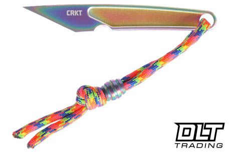 CRKT HandTi Fixed - Iridescent Titanium - Titanium Nitride Blade