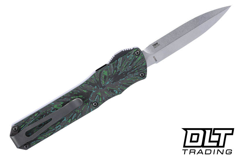 CRKT Twist Tighe Compact Auto - Kelp Green CamoCarbon & Black