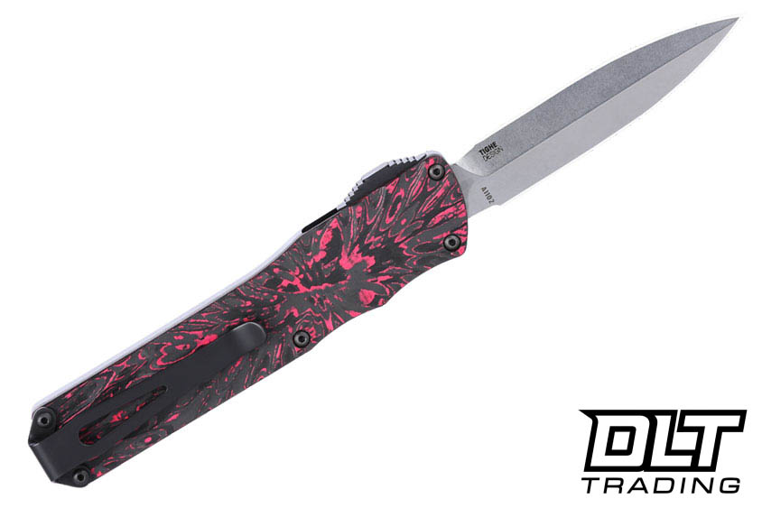 CRKT Twist Tighe Compact Auto - Rose Quartz Carbon Fiber - Black