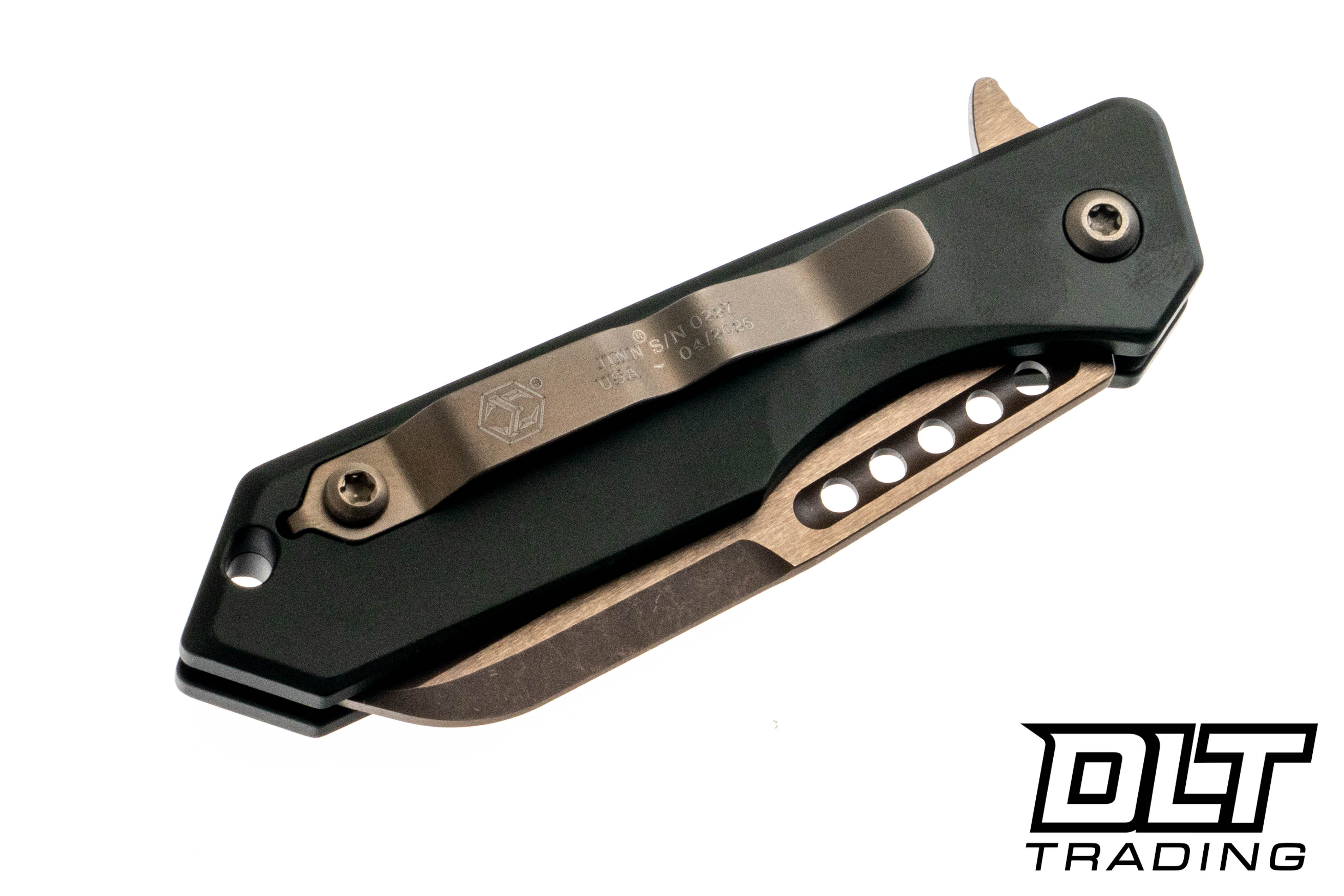 Heretic Jinn Button Lock - OD Green Aluminum - Wharncliffe Bronze