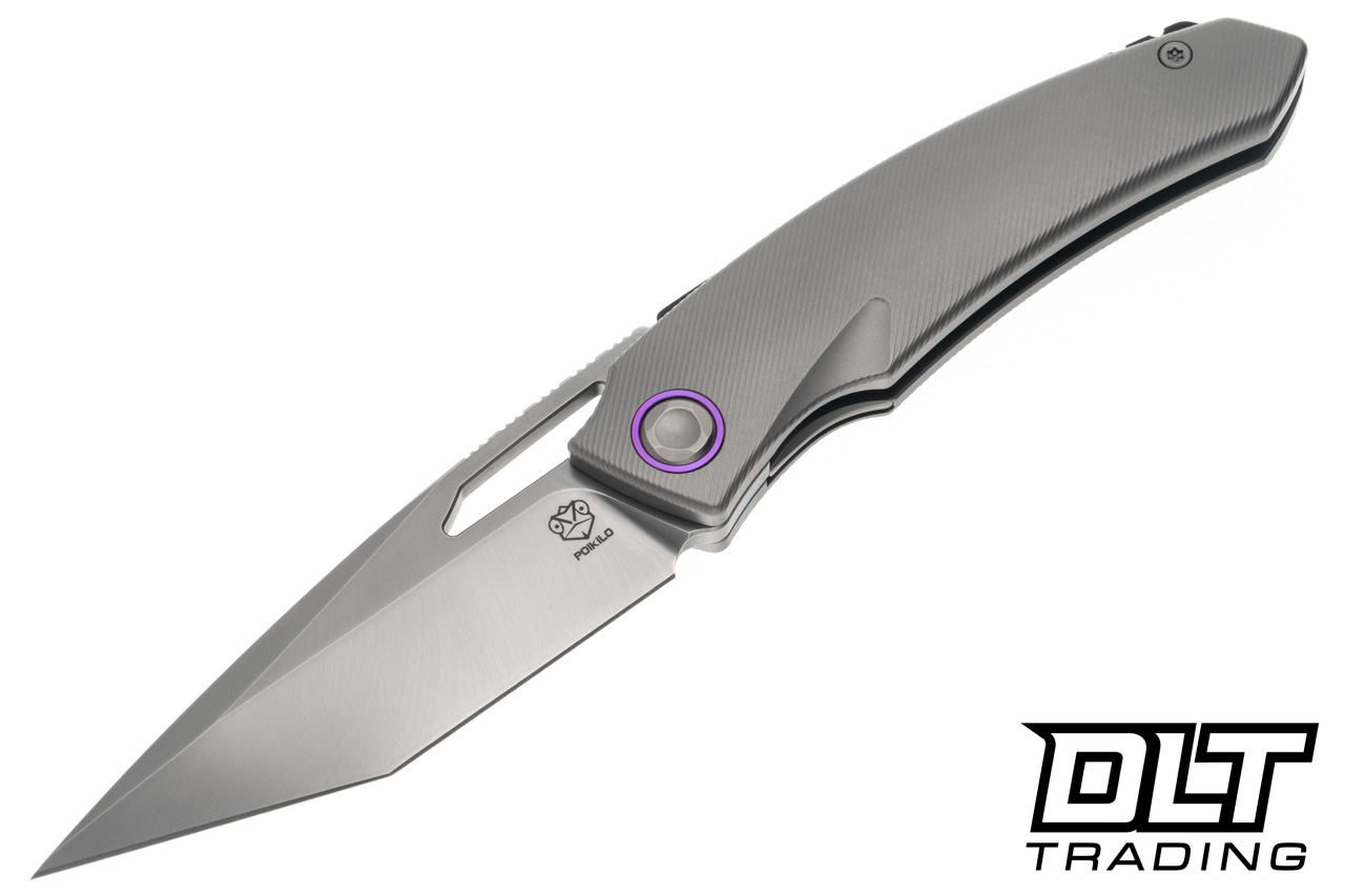 Poikilo Blade Tero - Milled Titanium - Pearlescent Stonewash M398
